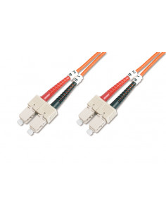Kabel krosowy patchcord światłowodowy SC/SC duplex 50/125 OM2 LSOH 3m pomarańczowy