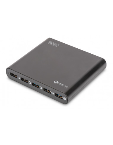 Uniwersalna podróżna ładowarka USB 80W Quick Charge 3.0 12 adapterów 3 kable EU/US/UK czarna