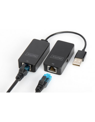 Przedłużacz/Extender USB 2.0 HighSpeed po skrętce Cat.5e/6 UTP do 50m
