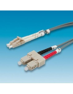 Kabel Value Patchcord światłowodowy 50/125 LC-SC szary 0.5m