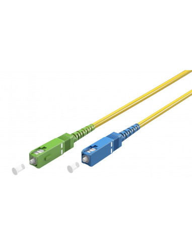 Kabel światłowodowy (FTTH), Singlemode (OS2) Yellow, Żółty (Simplex), 1 m - Długość kabla 1 m