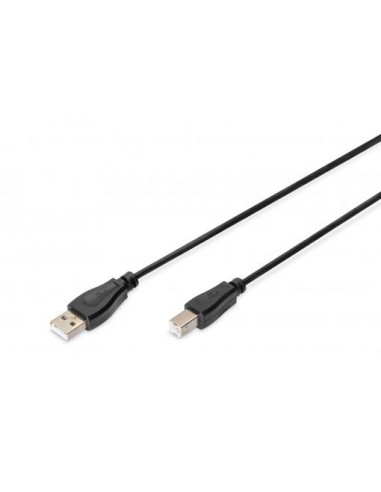 Kabel połączeniowy USB 2.0 HighSpeed Typ USB A/USB B M/M czarny 1m