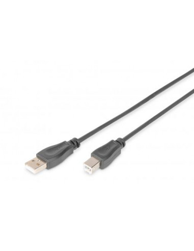 Kabel połączeniowy USB 2.0 HighSpeed Typ USB A/USB B M/M czarny 0,5m