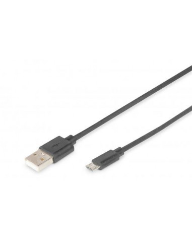 Kabel połączeniowy USB 2.0 HighSpeed Typ USB A/microUSB B M/M czarny 1,8m