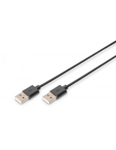 Kabel połączeniowy USB 2.0 HighSpeed Typ USB A/USB A M/M czarny 1,8m