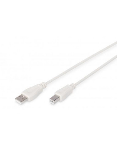 Kabel połączeniowy USB 2.0 HighSpeed Typ USB A/USB B M/M szary 1,8m