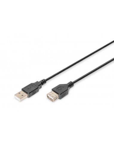 Kabel przedłużający USB 2.0 HighSpeed Typ USB A/USB A M/Ż czarny 1,8m