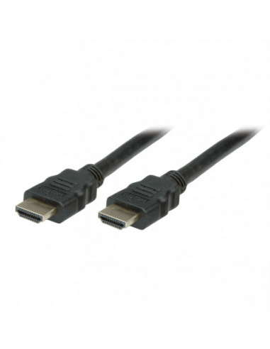 Kabel HDMI Ultra HD + Ethernet, M/M, czarny, 1 m