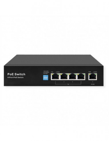 VALUE PoE Fast Ethernet Switch, 4 porty + 1 port Uplink