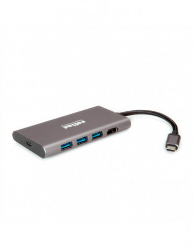 ROLINE Stacja dokująca USB typu C, 4K HDMI, 3x porty USB 3.2 Gen 1, 1x SD/MicroS