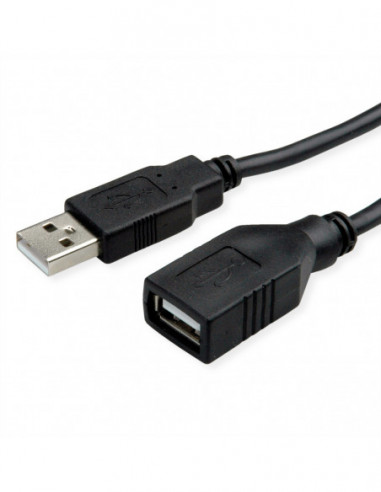 ROLINE Kabel przedłużający USB 2.0, aktywny, czarny, 15 m