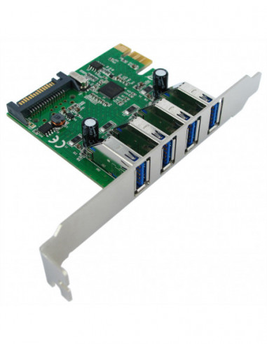 VALUE Adapter PCI-Express, 4x USB 3.2 Gen 1, 5 Gbit/s
