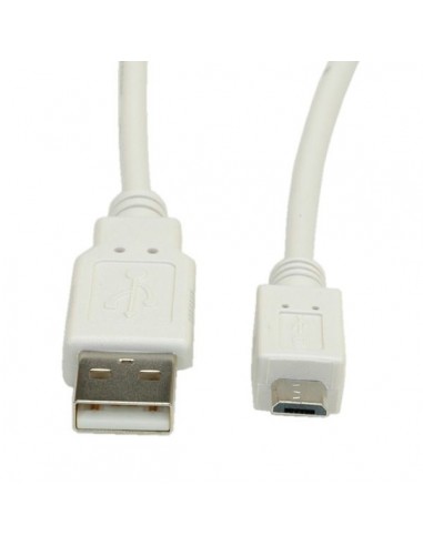 Kabel USB 2.0 Typ A M - Micro B M 1.8m szary